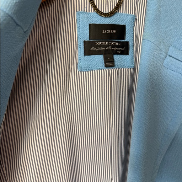 J. Crew Women's Light Blue Double-Breasted coat - Picture 2 of 2
